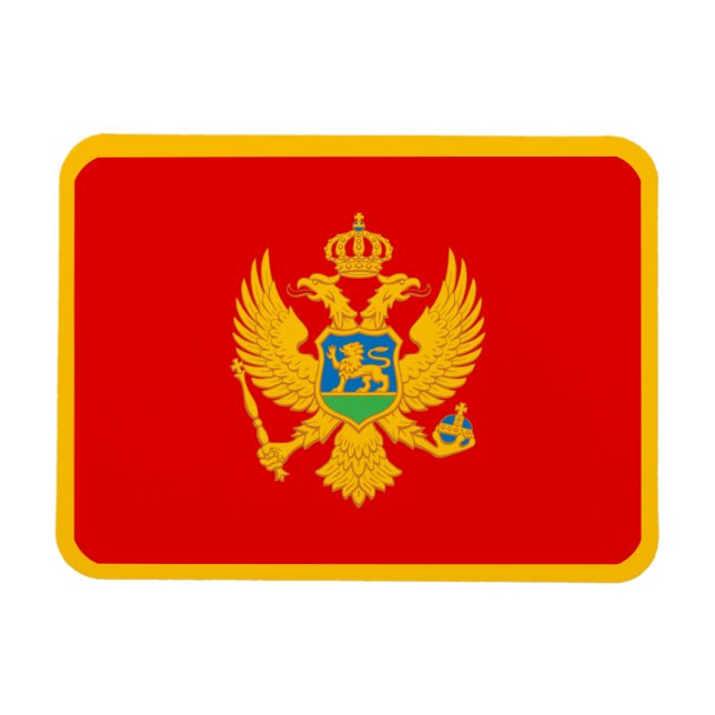 Montenegro Flagga Magnet (Horisontell)