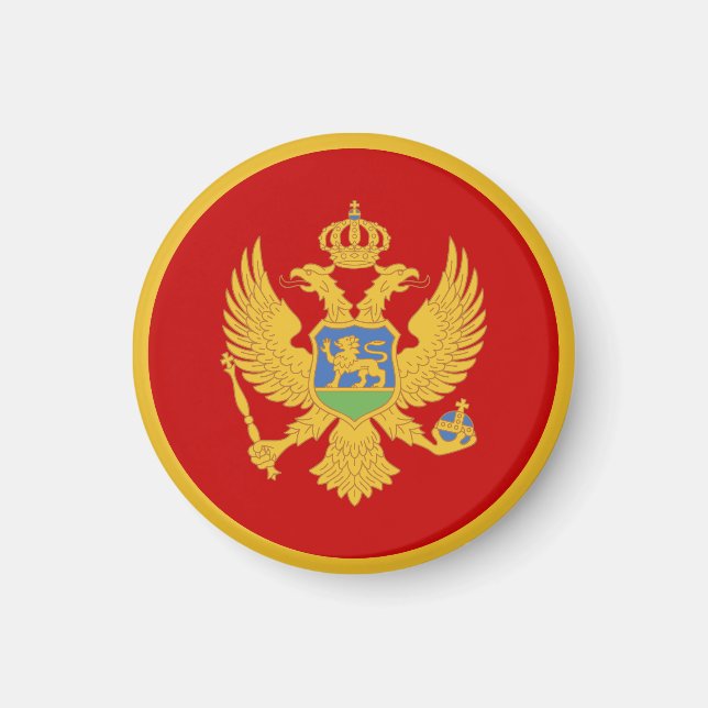 Montenegro flagga magnet (Framsidan)