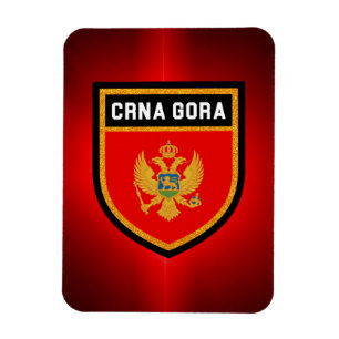 Montenegro Flagga Magnet