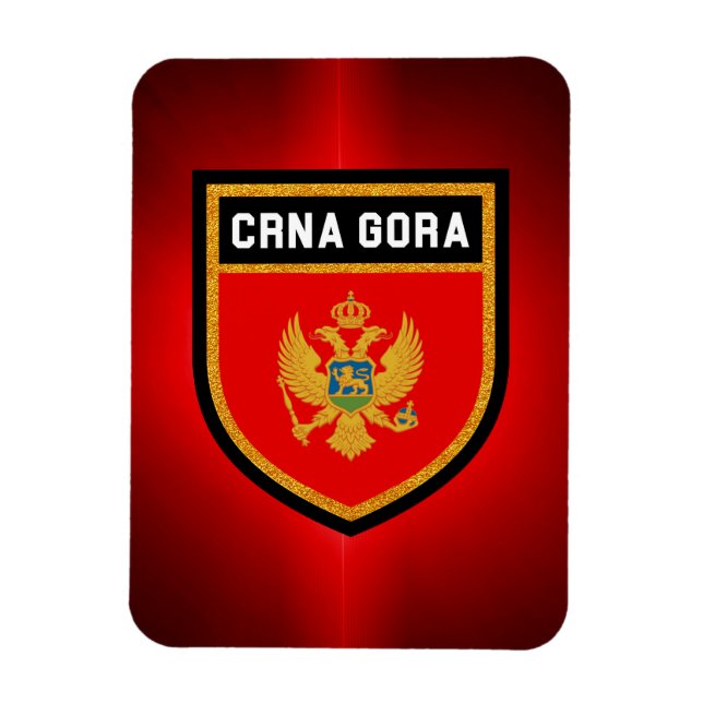 Montenegro Flagga Magnet (Vertikal)
