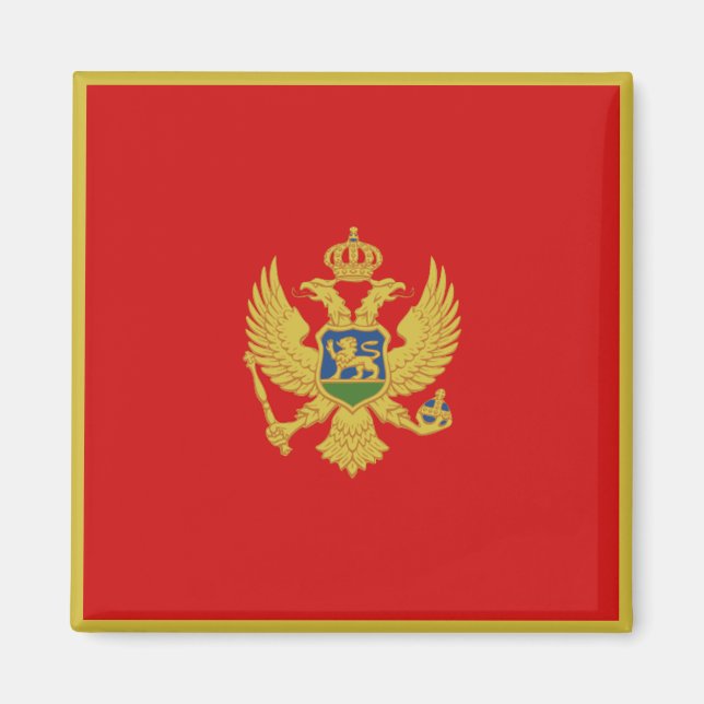 Montenegro Flagga Magnet (Framsidan)