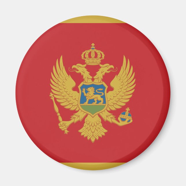 Montenegro Flagga Magnet (Framsidan)