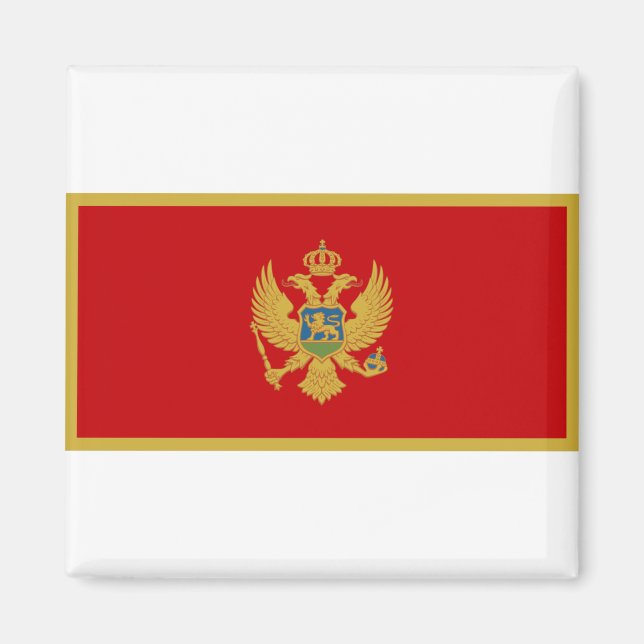 Montenegro Flagga Magnet (Framsidan)