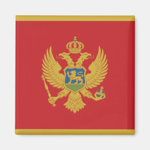 Montenegro Flagga Magnet