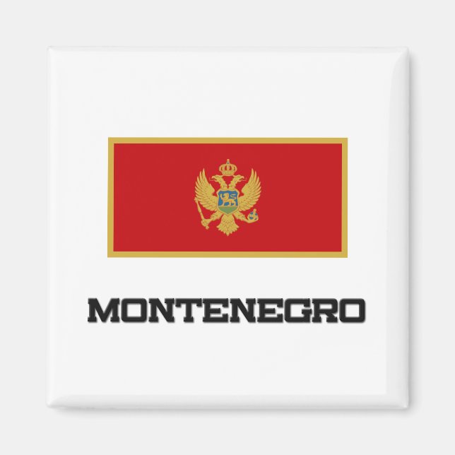 Montenegro Flagga Magnet (Framsidan)