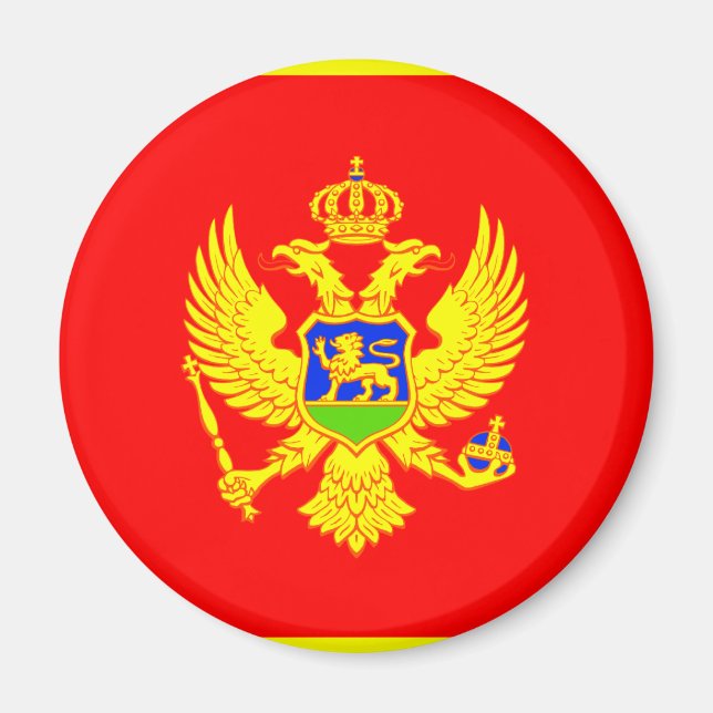 Montenegro Flagga Magnet (Framsidan)