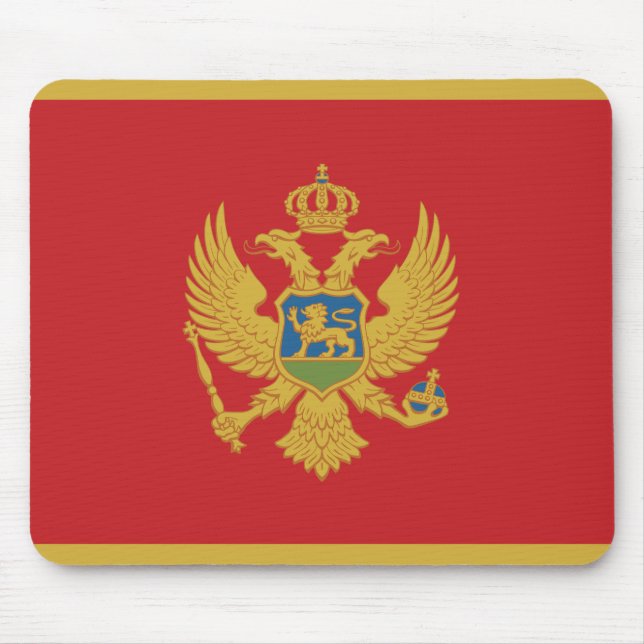Montenegro Flagga Musmatta (Framsidan)