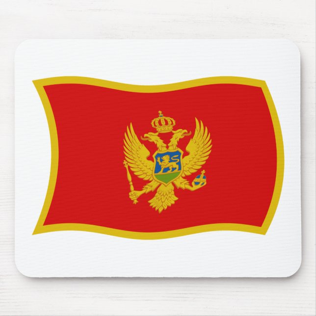 Montenegro Flagga Musmatta (Framsidan)