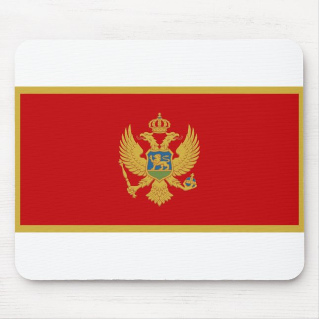 Montenegro Flagga Musmatta (Framsidan)