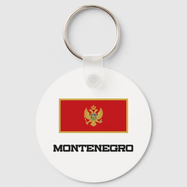 Montenegro Flagga Nyckelring (Framsida)