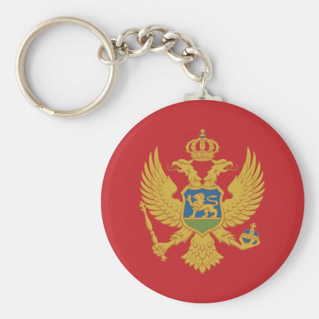 Montenegro Flagga Nyckelring (Framsidan)