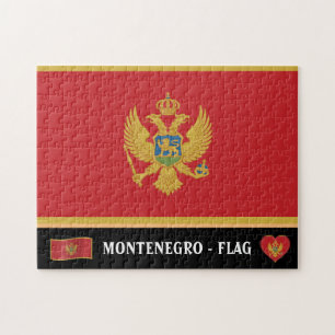 Montenegro Flagga och Montenegro land / Montenegro Pussel