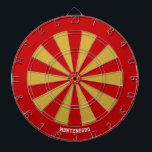 Montenegro Flagga Patriots Bullseye Darttavla<br><div class="desc">Montenegros Flagga Patriots Bullseye Dart Board. Ta sikte med stil! Den här slående ritytan, som är utsliten i färg i Montenegro-flagga med en liten representation av den nationella flagga som är mycket subtilt integrerad i mitten, är mer än bara ett spel - det är ett påstående. Vare sig du är...</div>