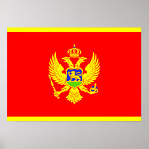 Montenegro Flagga Poster