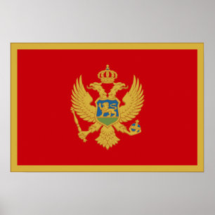 Montenegro flagga poster