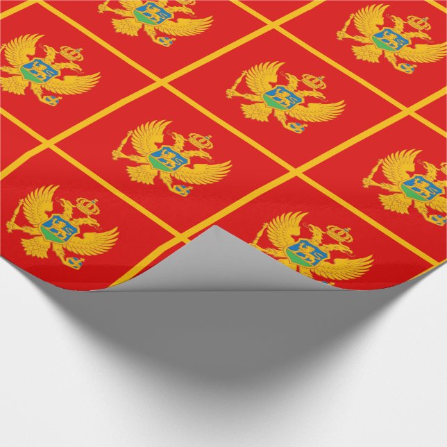 Montenegro Flagga Presentpapper (Hörn)