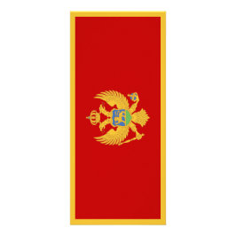 Montenegro flagga reklamkort
