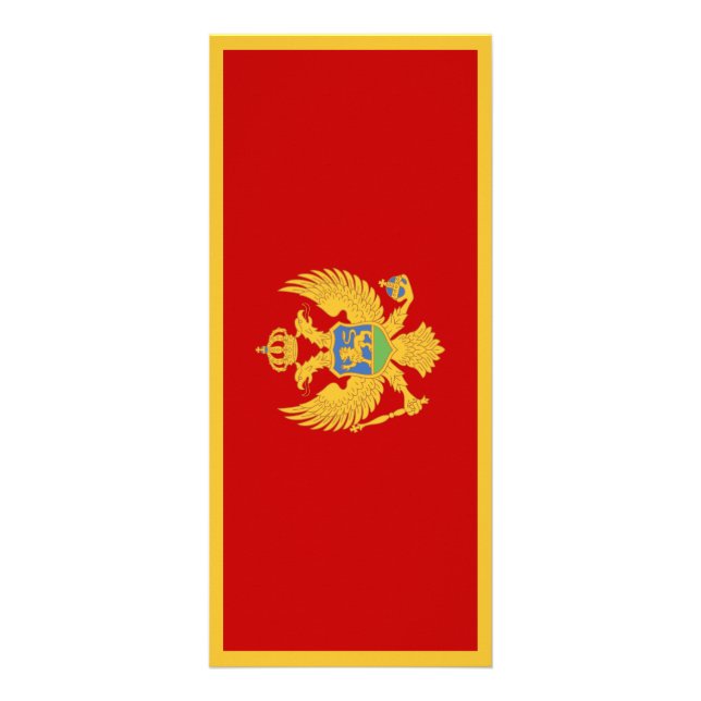 Montenegro flagga reklamkort (Framsidan)