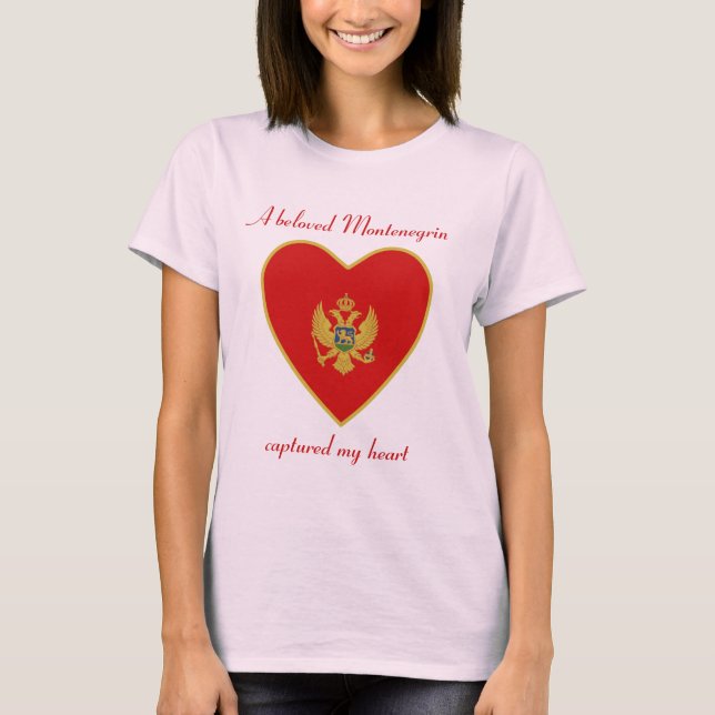 Montenegro Flagga Sötnos T-Shirt (Framsida)
