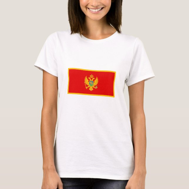 Montenegro Flagga T Shirt (Framsida)