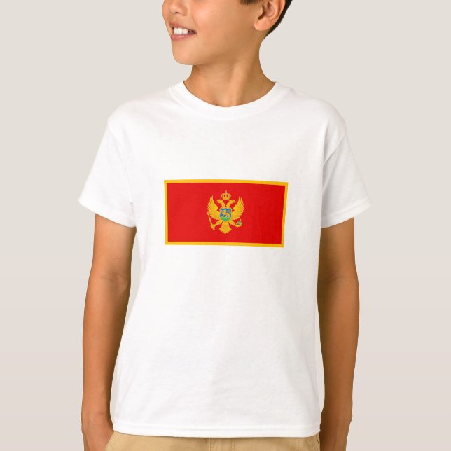 Montenegro Flagga T Shirt (Framsida)