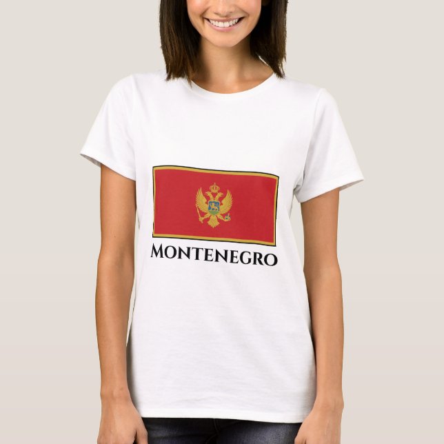 Montenegro Flagga T Shirt (Framsida)