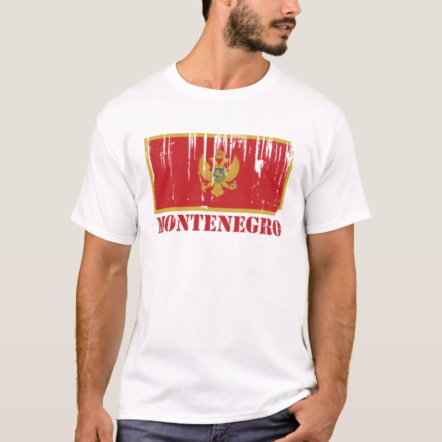 Montenegro flagga tee (Framsida)