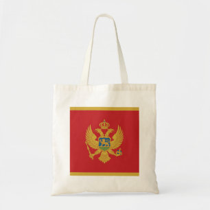 Montenegro flagga tygkasse