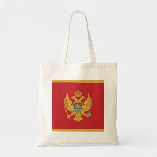 Montenegro flagga tygkasse (Framsidan)