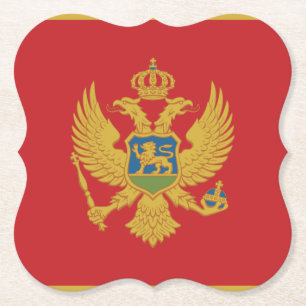 Montenegro Flagga Underlägg Papper