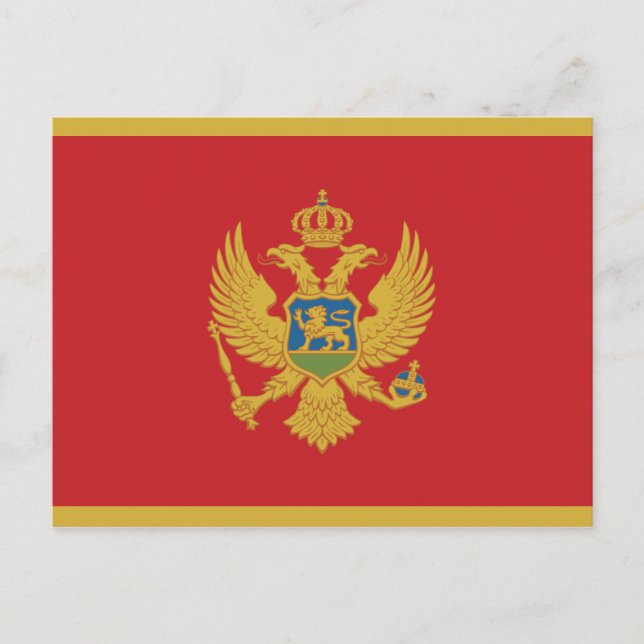 Montenegro Flagga Vykort (Framsida)