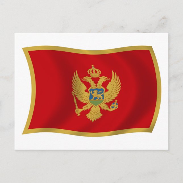 Montenegro Flagga vykort (Framsida)