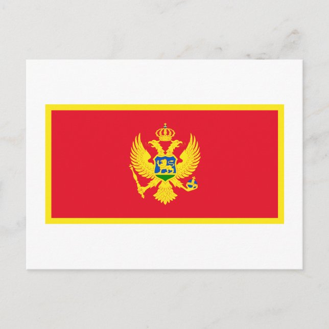Montenegro Flagga Vykort (Framsida)