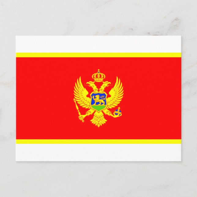 Montenegro Flagga Vykort (Framsida)