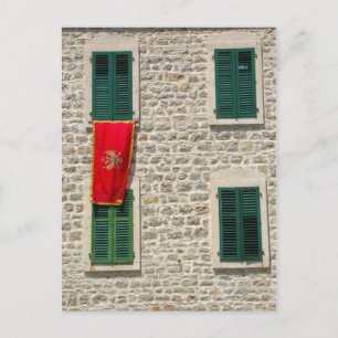 Montenegro flagga vykort