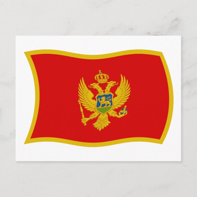 Montenegro Flagga vykort (Framsida)