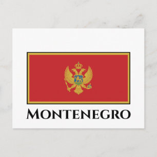 Montenegro Flagga Vykort