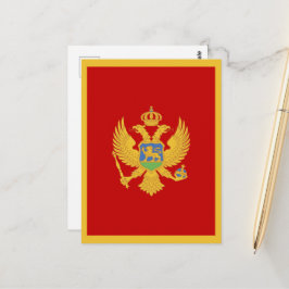 Montenegro flagga vykort