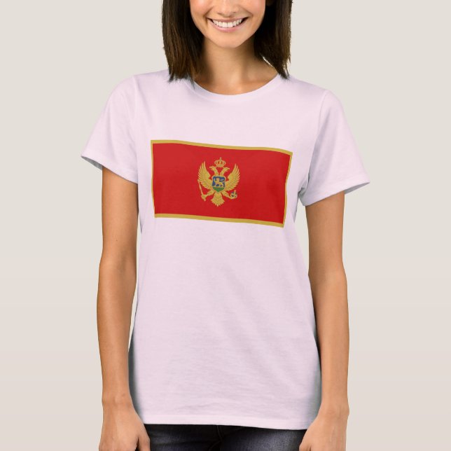 Montenegro Flagga x Karta T-Shirt (Framsida)