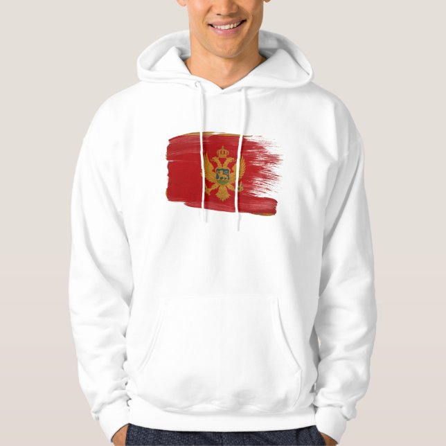 Montenegro flaggaHoodie Hoodie (Framsida)