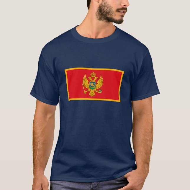 Montenegro flaggaT-tröja Tee (Framsida)