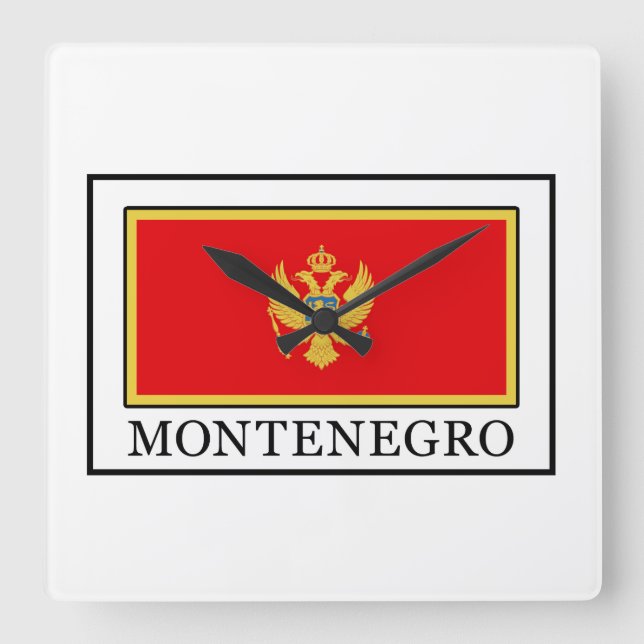 Montenegro Fyrkantig Klocka (Framsida)