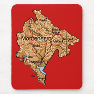 Montenegro karta Mousepad Musmatta