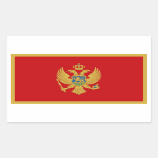 Montenegro/Montenegro/Flagga Rektangulärt Klistermärke
