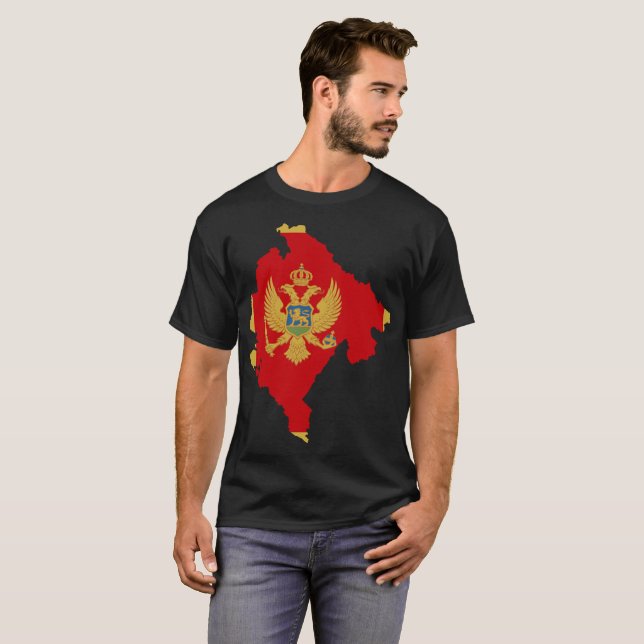 Montenegro nationT-tröja Tee Shirt (Hel framsida)