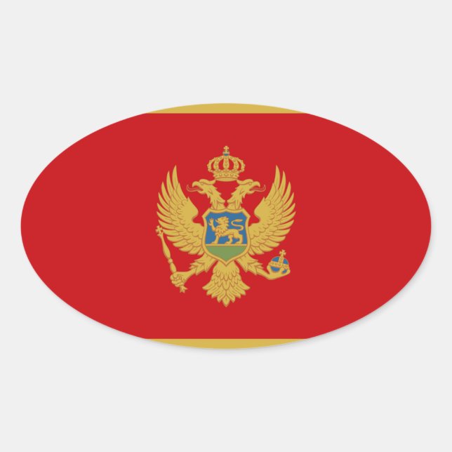 Montenegro Ovalt Klistermärke (Framsida)