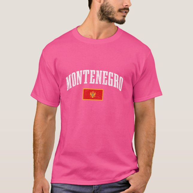Montenegro Pride Montenegro Montenegro Montenegro  T Shirt (Framsida)