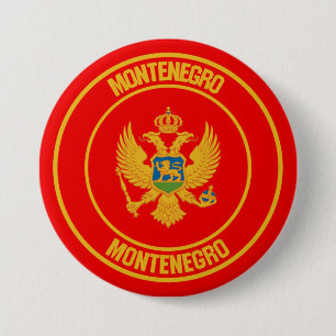 Montenegro Round Emblem Knapp