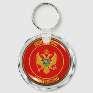 Montenegro rundaEmblem Nyckelring