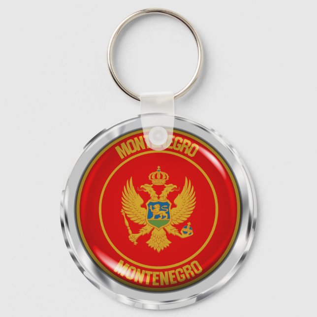 Montenegro rundaEmblem Nyckelring (Framsida)